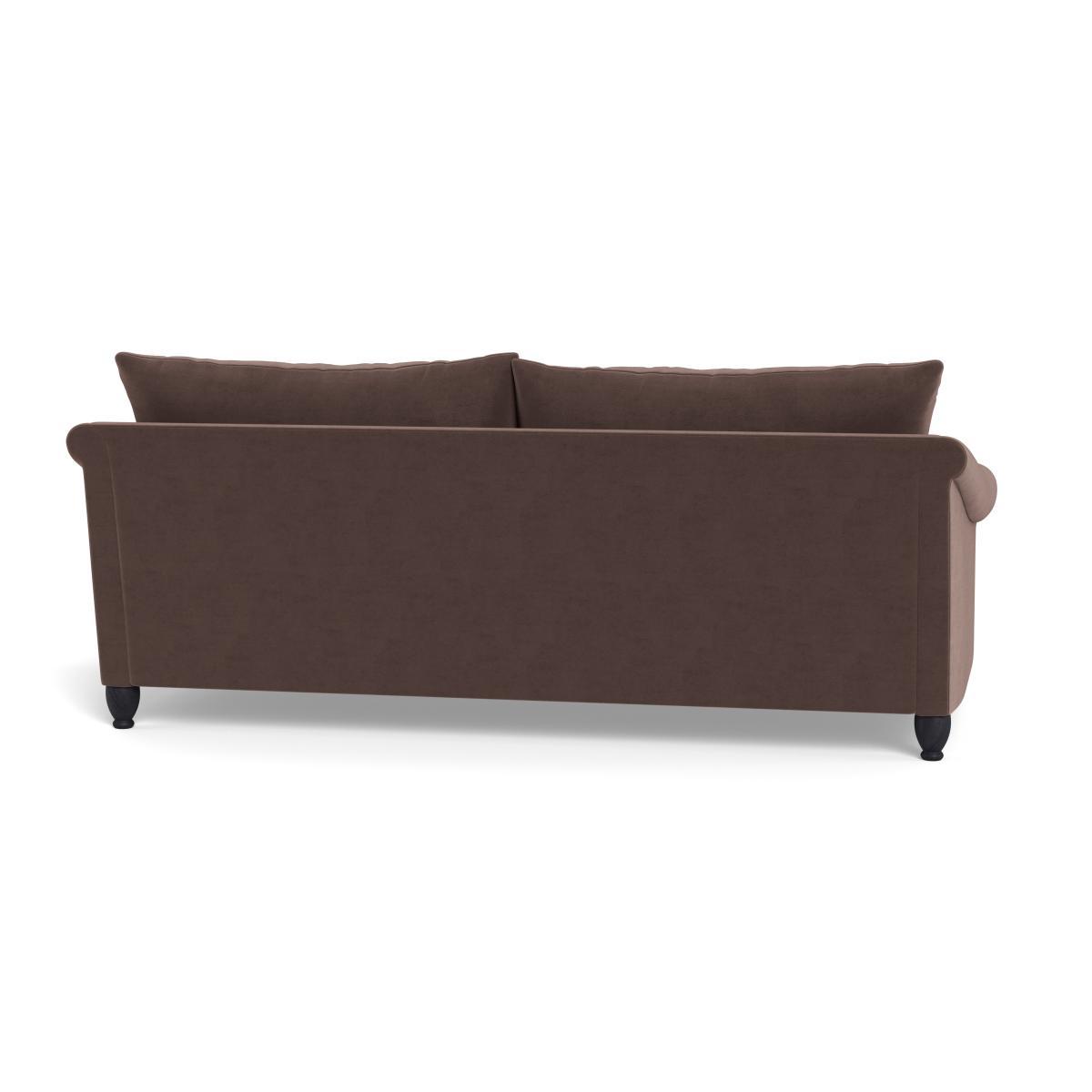 Heal's Devon 4 Seater Velvet Mink Dark Brown Stain Beech Feet - Heal's UK Furniture – image 5