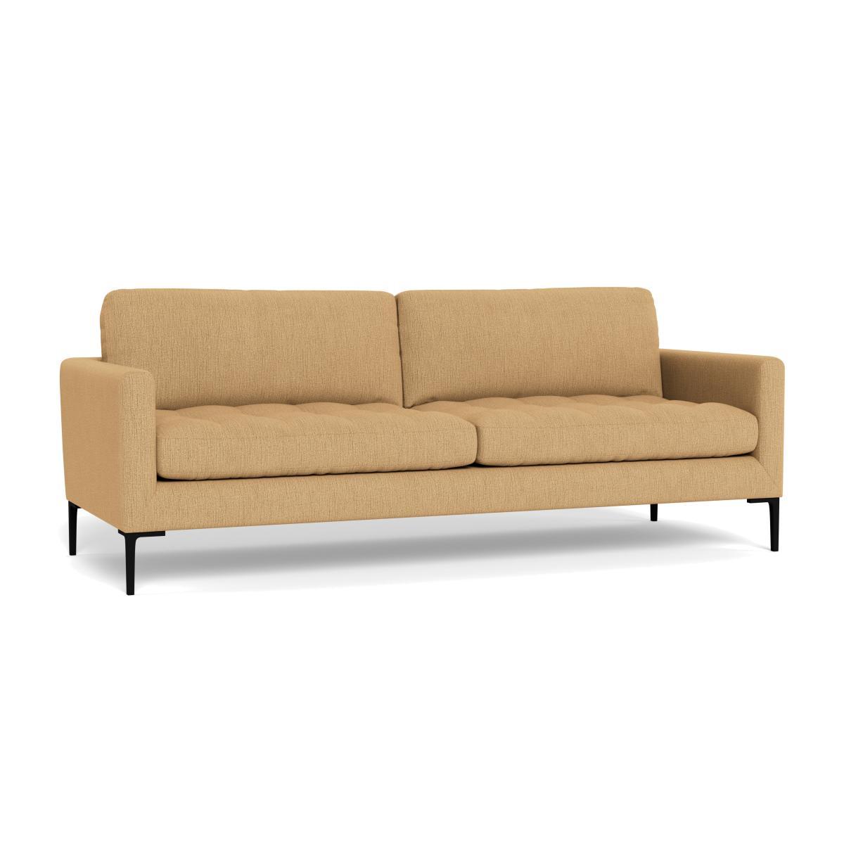 Heal's Eton 4 Seater Sofa Smart Linen Mix Sand Brass Feet - Heal's UK Furniture – image 1