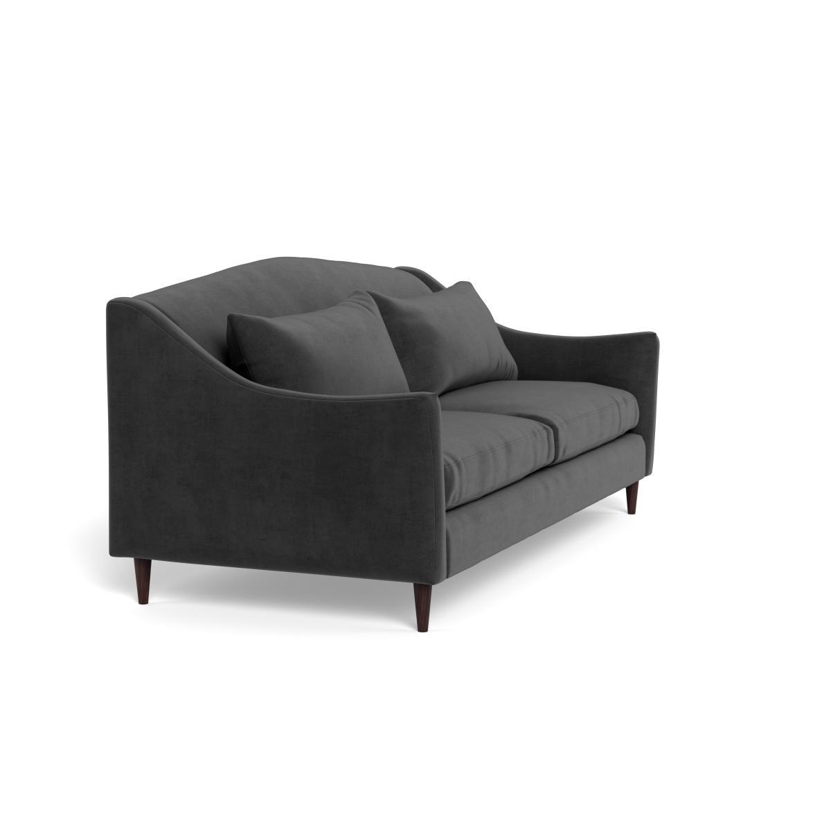 Heal's Somerset 4 Seater Sofa Smart Luxe Velvet Nickel Natural Ash Feet - Heal's UK Furniture – image 2