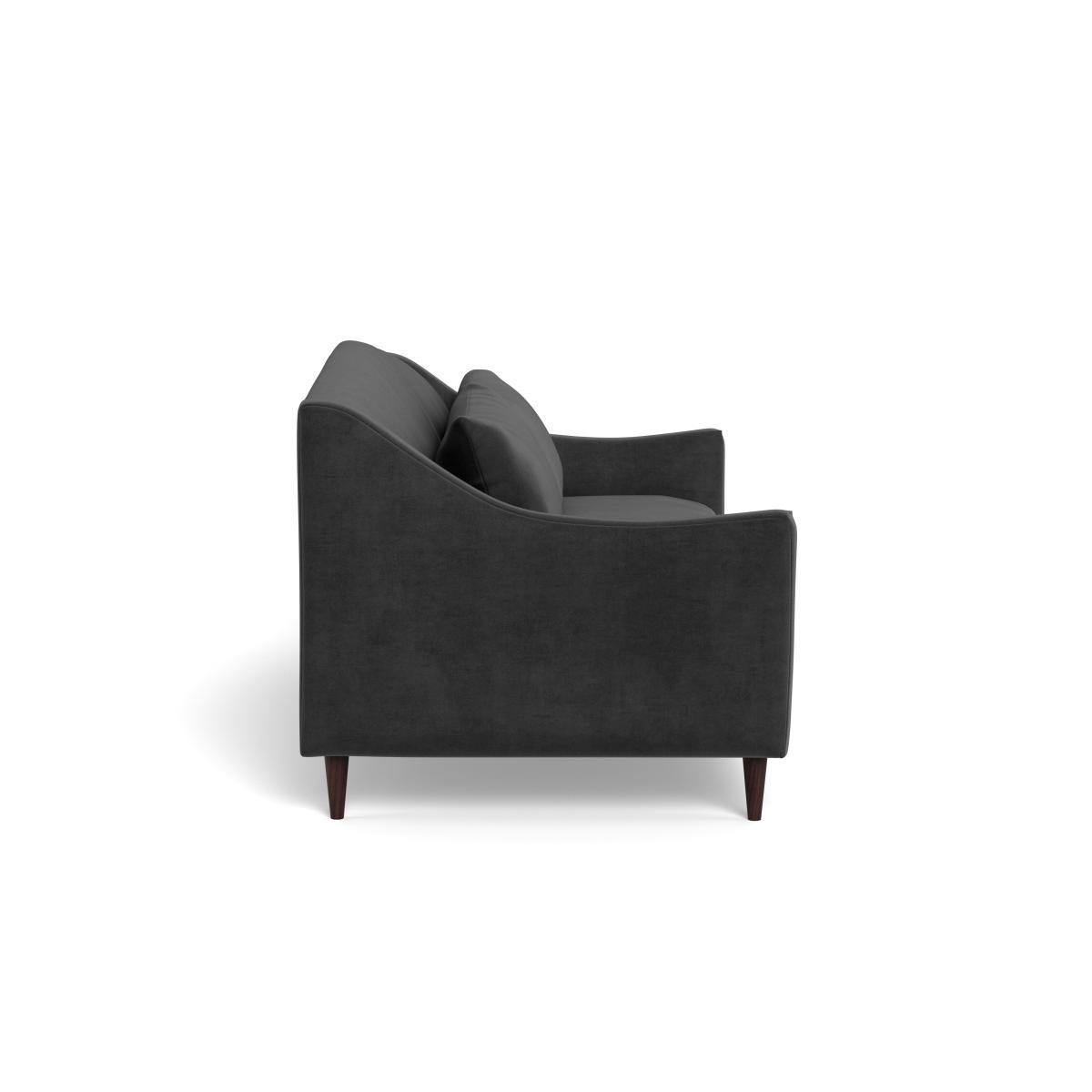 Heal's Somerset 4 Seater Sofa Smart Luxe Velvet Nickel Natural Ash Feet - Heal's UK Furniture – image 3