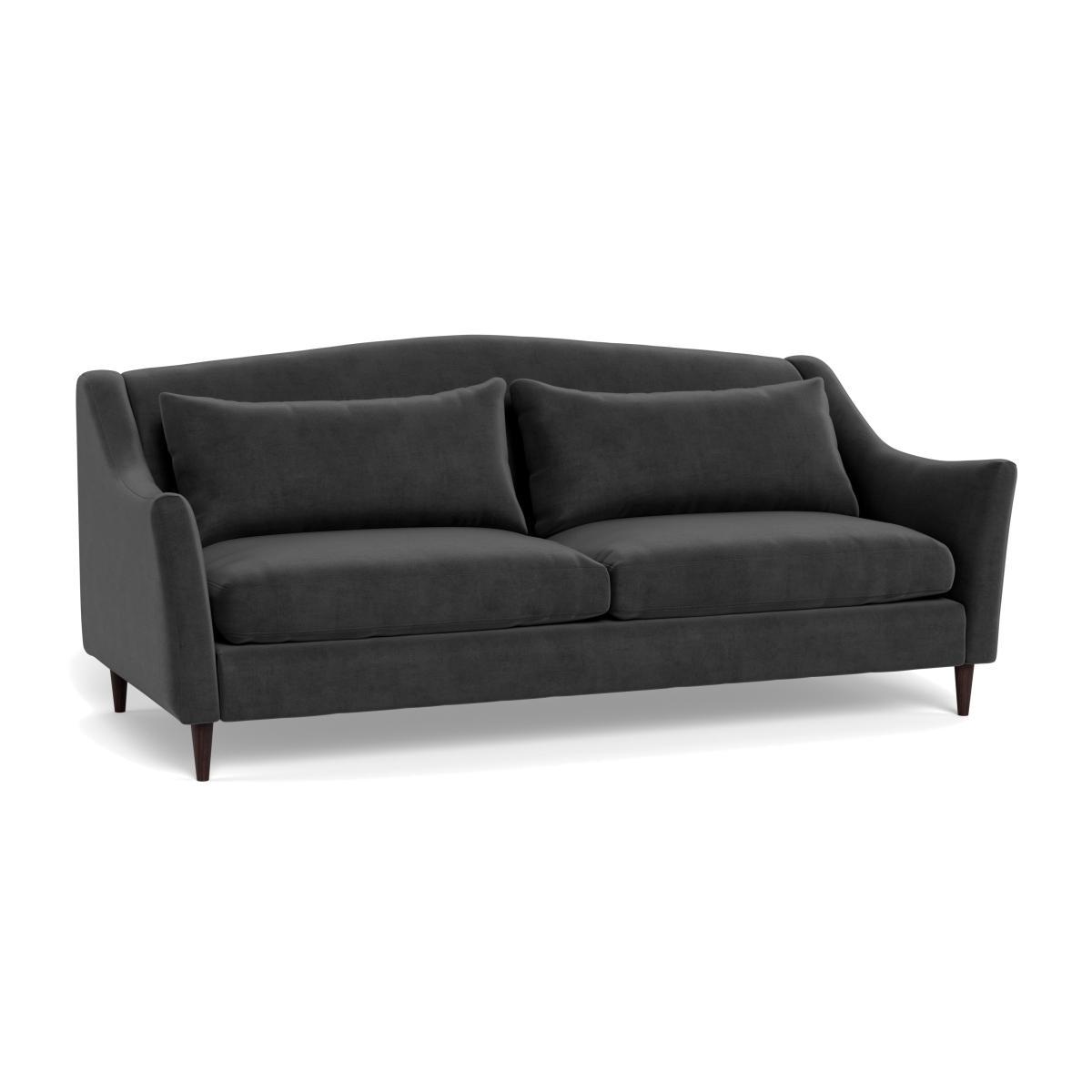 Heal's Somerset 4 Seater Sofa Smart Luxe Velvet Nickel Natural Ash Feet - Heal's UK Furniture – image 1