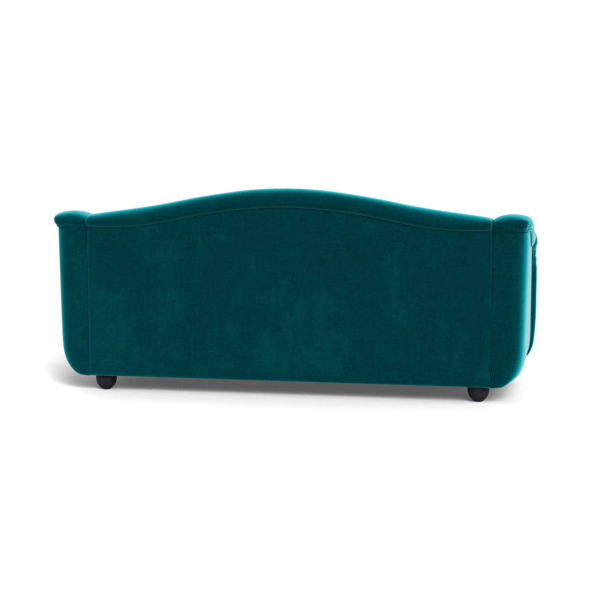 Heal's Tetbury 4 Seater Sofa Smart Velvet Petrol Walnut Stained Beech Feet – image 6