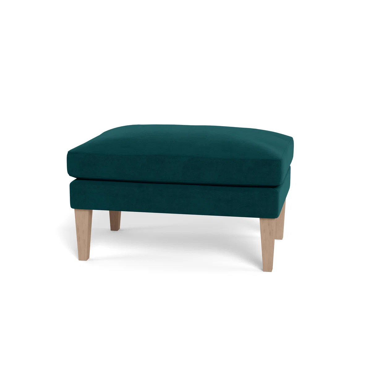 Heal's Wallis Ottoman Capelo Linen Mineral Black Painted Oak Feet - Heal's UK Furniture – image 5