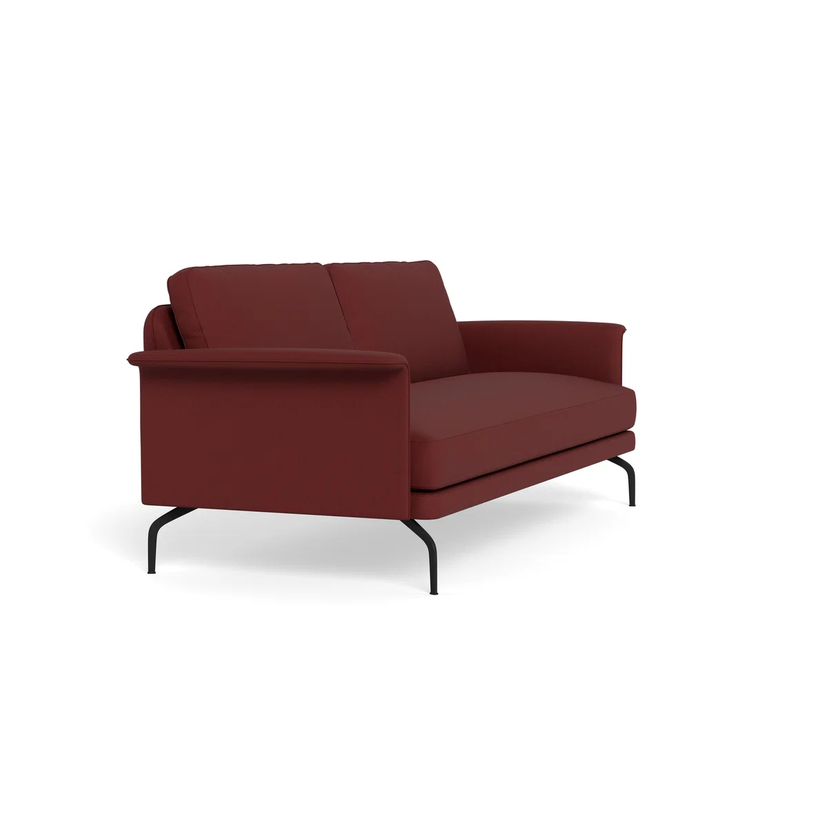 Heal's Iver 4 Seater Sofa Capelo Linen-Cotton Etruscan Red Black Feet – image 3