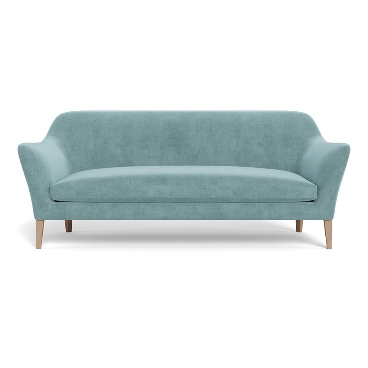 Heal's Wallis 4 Seater Sofa Smart Luxe Velvet Mineral Blue Natural Oak Feet – image 2