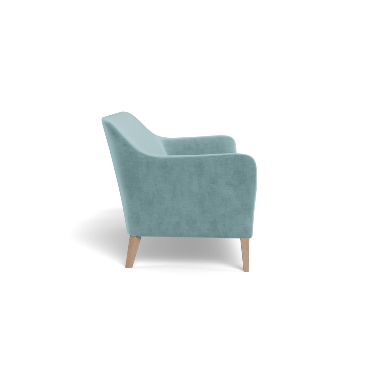 Heal's Wallis 4 Seater Sofa Smart Luxe Velvet Mineral Blue Natural Oak Feet – image 4