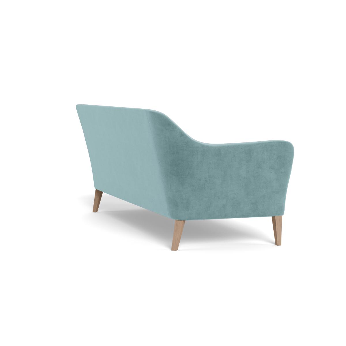 Heal's Wallis 4 Seater Sofa Smart Luxe Velvet Mineral Blue Natural Oak Feet – image 5