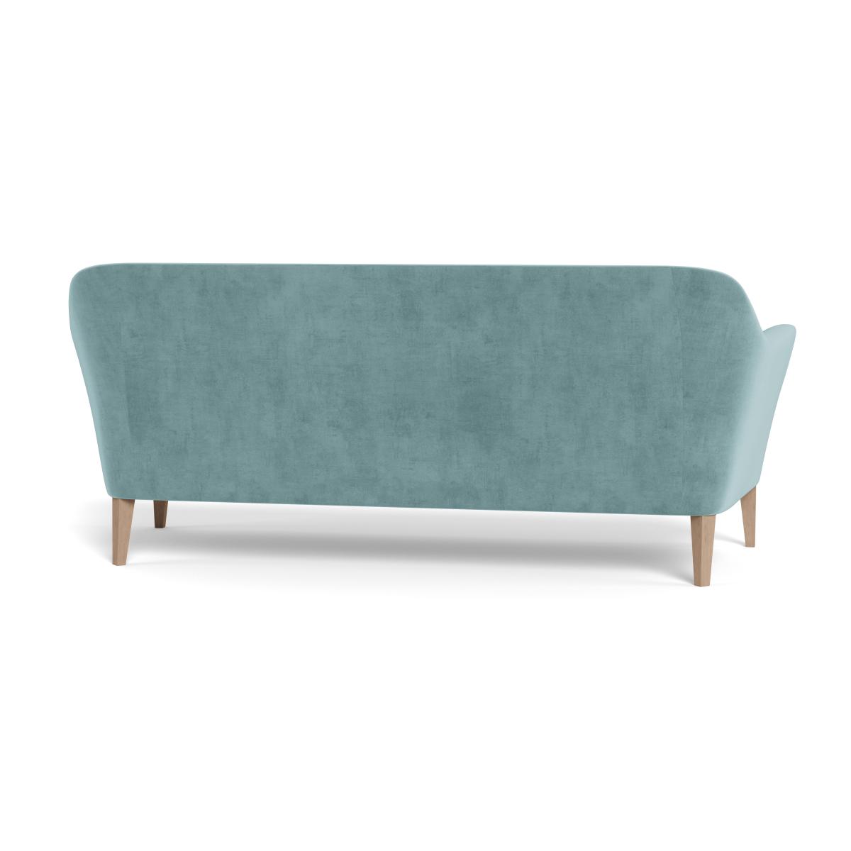 Heal's Wallis 4 Seater Sofa Smart Luxe Velvet Mineral Blue Natural Oak Feet – image 6