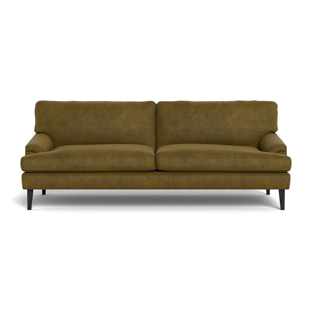 Heal's Stanton 4 Seater Sofa Smart Luxe Velvet Peridot Black Feet – image 2
