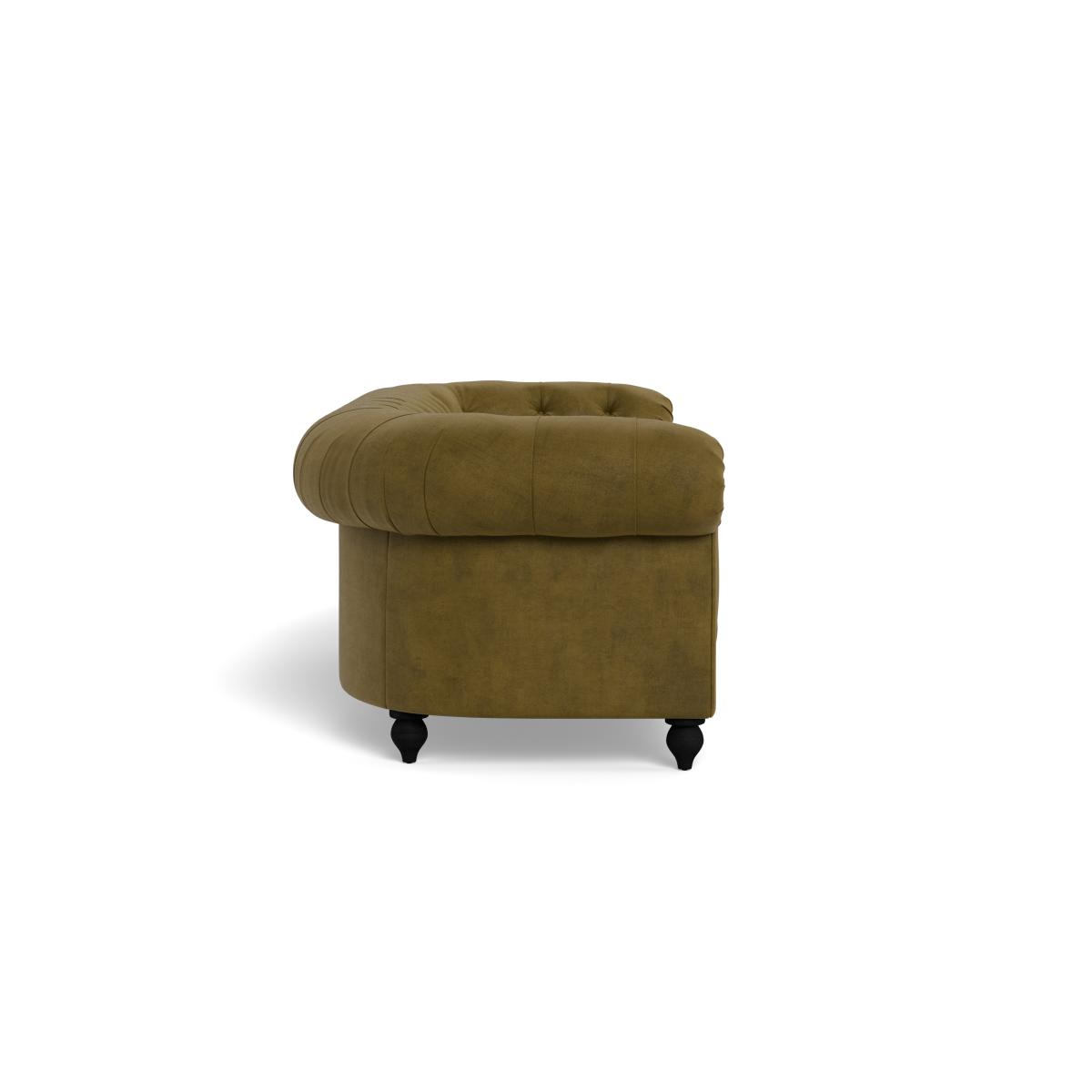 Heal's Fitzrovia 4 Seater Sofa Smart Luxe Velvet Peridot Natural Oak Feet – image 4