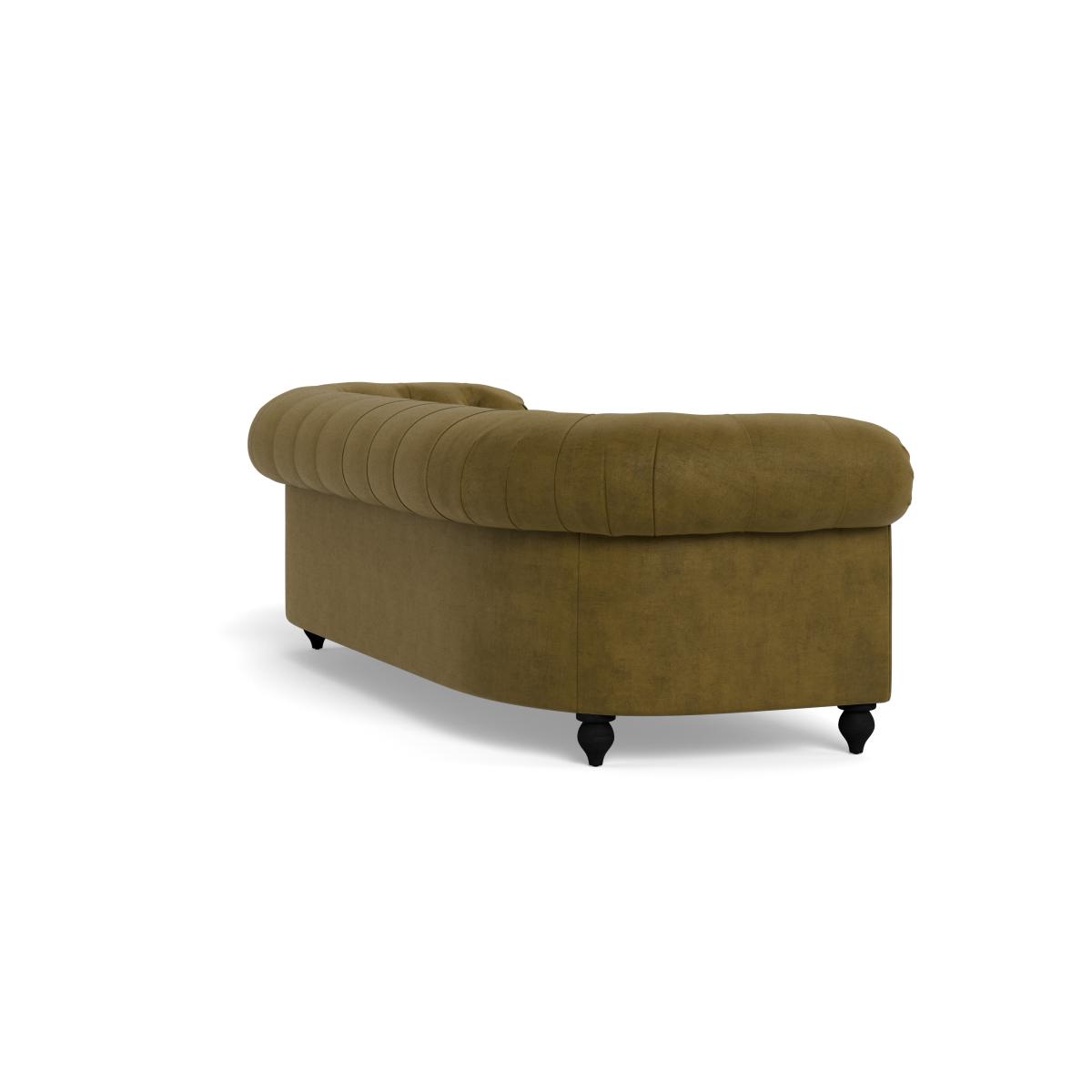 Heal's Fitzrovia 4 Seater Sofa Smart Luxe Velvet Peridot Natural Oak Feet – image 5