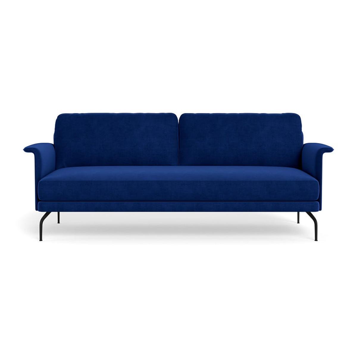 Heal's Iver 4 Seater Sofa Smart Luxe Velvet Azure Black Feet – image 2