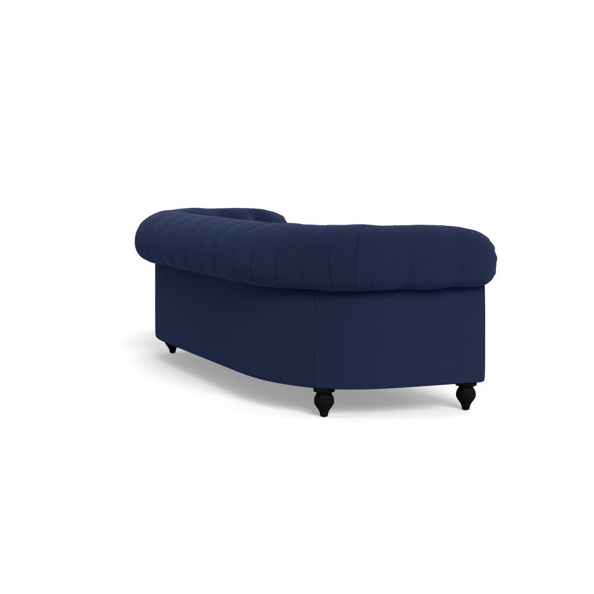 Heal's Fitzrovia 4 Seater Sofa Melton Wool New Navy Natural Feet - Heal's UK Furniture – image 4