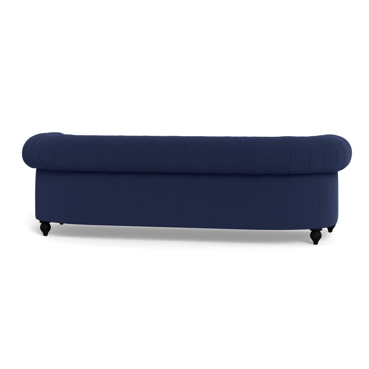 Heal's Fitzrovia 4 Seater Sofa Melton Wool New Navy Natural Feet - Heal's UK Furniture – image 5