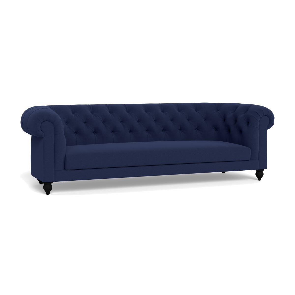 Heal's Fitzrovia 4 Seater Sofa Melton Wool New Navy Natural Feet - Heal's UK Furniture – image 1
