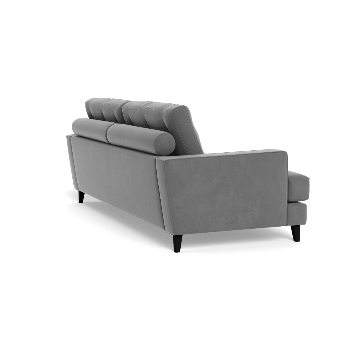 Heal's Mistral 4 Seater Sofa Smart Velvet Mercury Black Feet – image 5