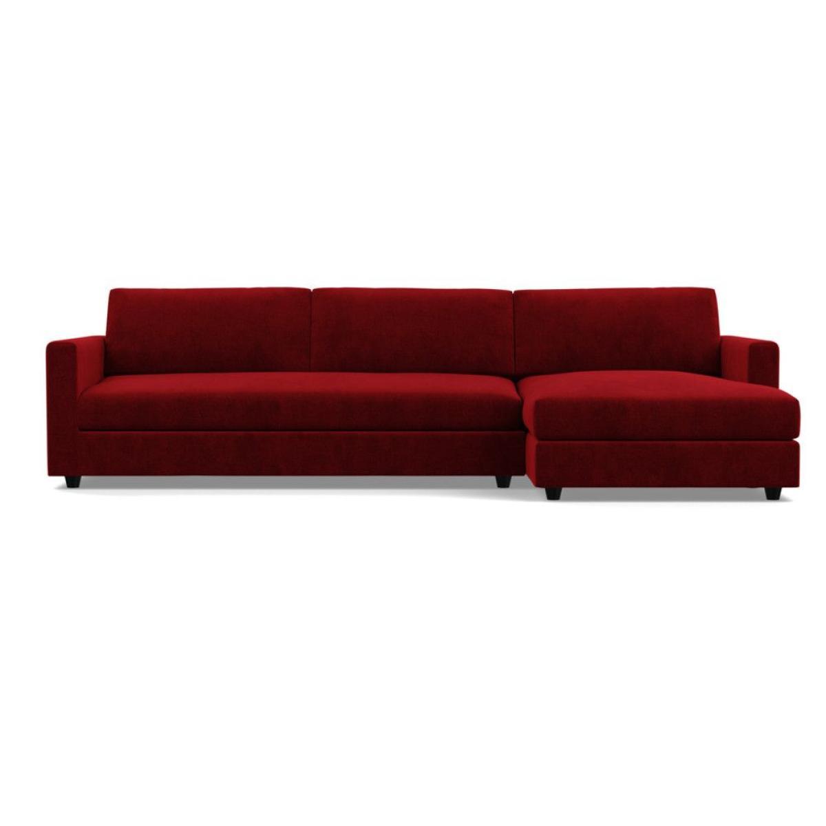 Heal's Nimbus II 4 Seater RHF Corner Sofa Melton Wool Red Oxide Black Feet - Heal's UK Furniture – image 11