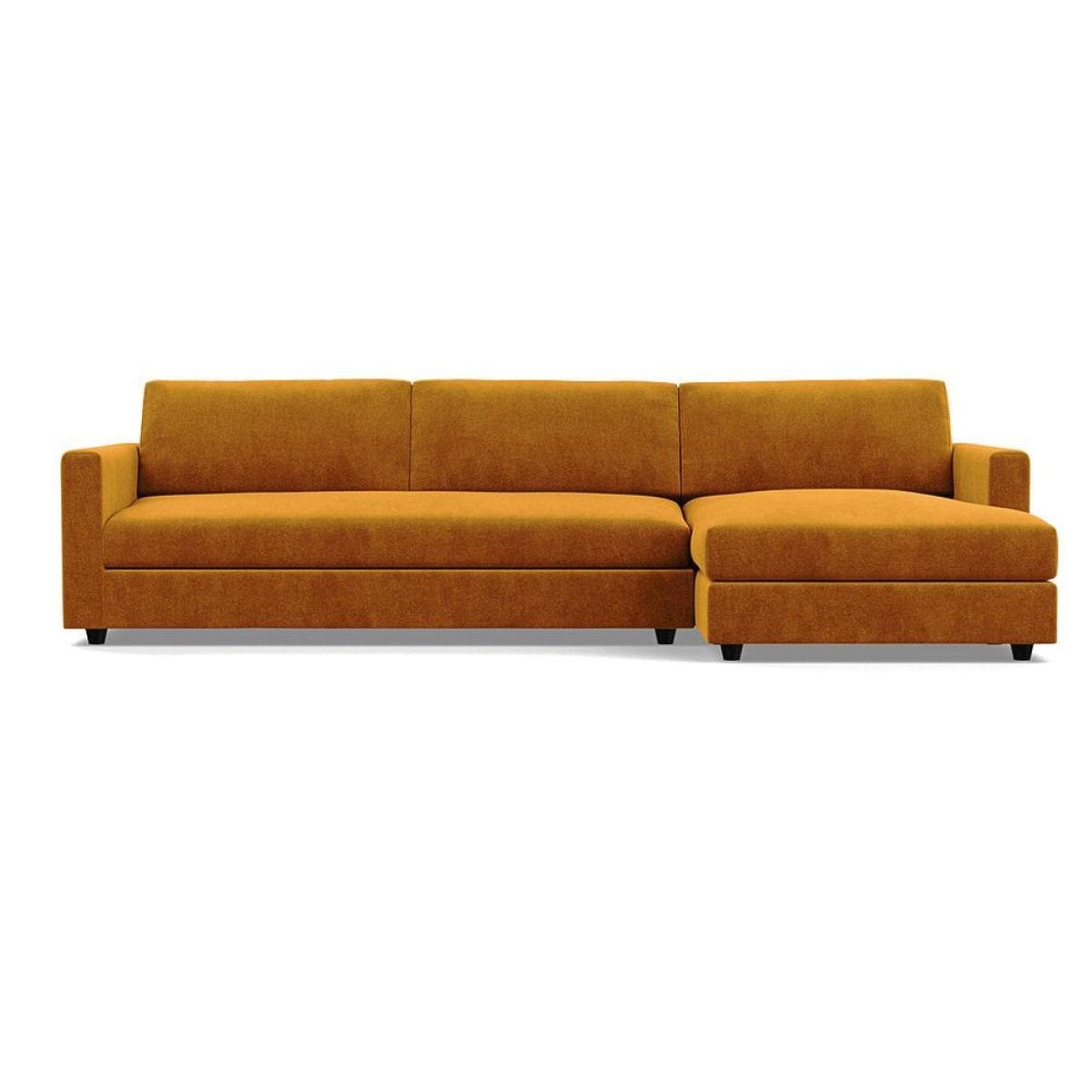 Heal's Nimbus II 4 Seater RHF Corner Sofa Melton Wool Red Oxide Black Feet - Heal's UK Furniture – image 15