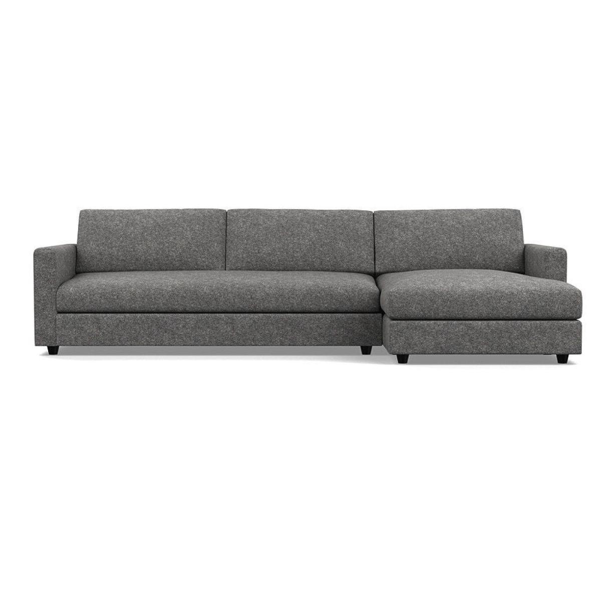Heal's Nimbus II 4 Seater RHF Corner Sofa Melton Wool Red Oxide Black Feet - Heal's UK Furniture – image 17