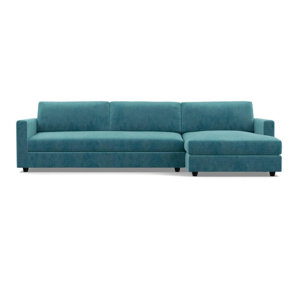 Heal's Nimbus II 4 Seater RHF Corner Sofa Melton Wool Red Oxide Black Feet - Heal's UK Furniture – image 29