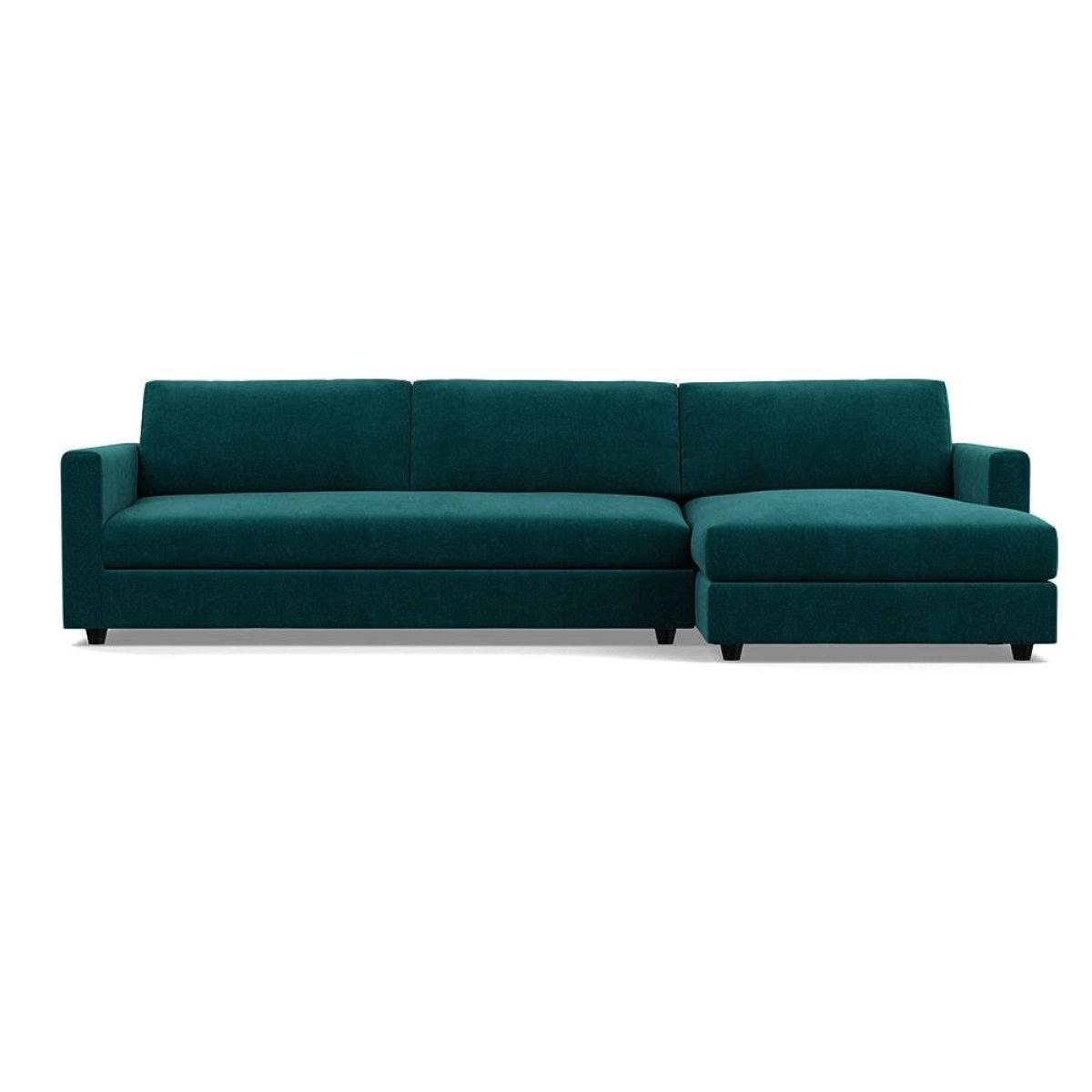 Heal's Nimbus II 4 Seater RHF Corner Sofa Melton Wool Red Oxide Black Feet - Heal's UK Furniture – image 31