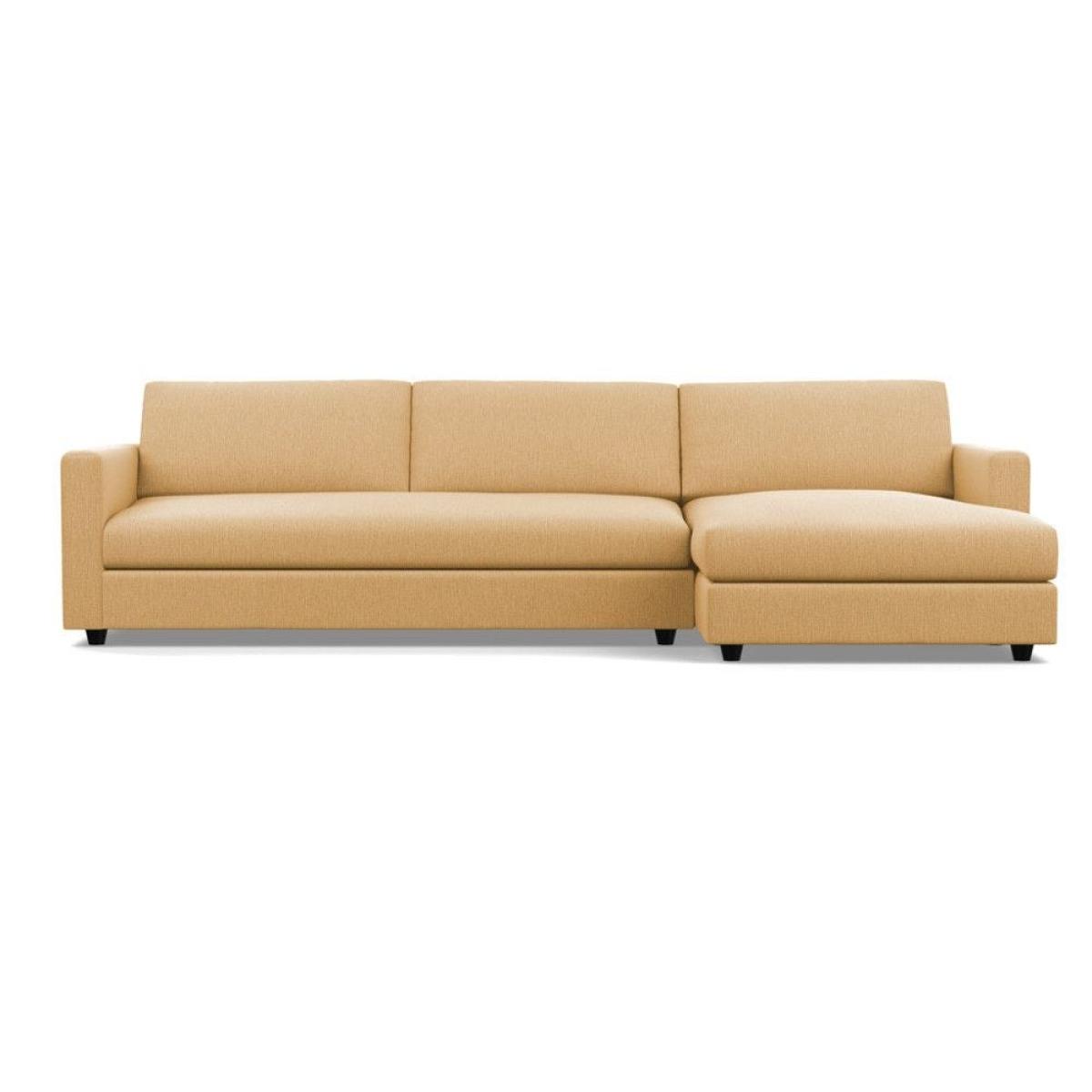 Heal's Nimbus II 4 Seater RHF Corner Sofa Melton Wool Red Oxide Black Feet - Heal's UK Furniture – image 35