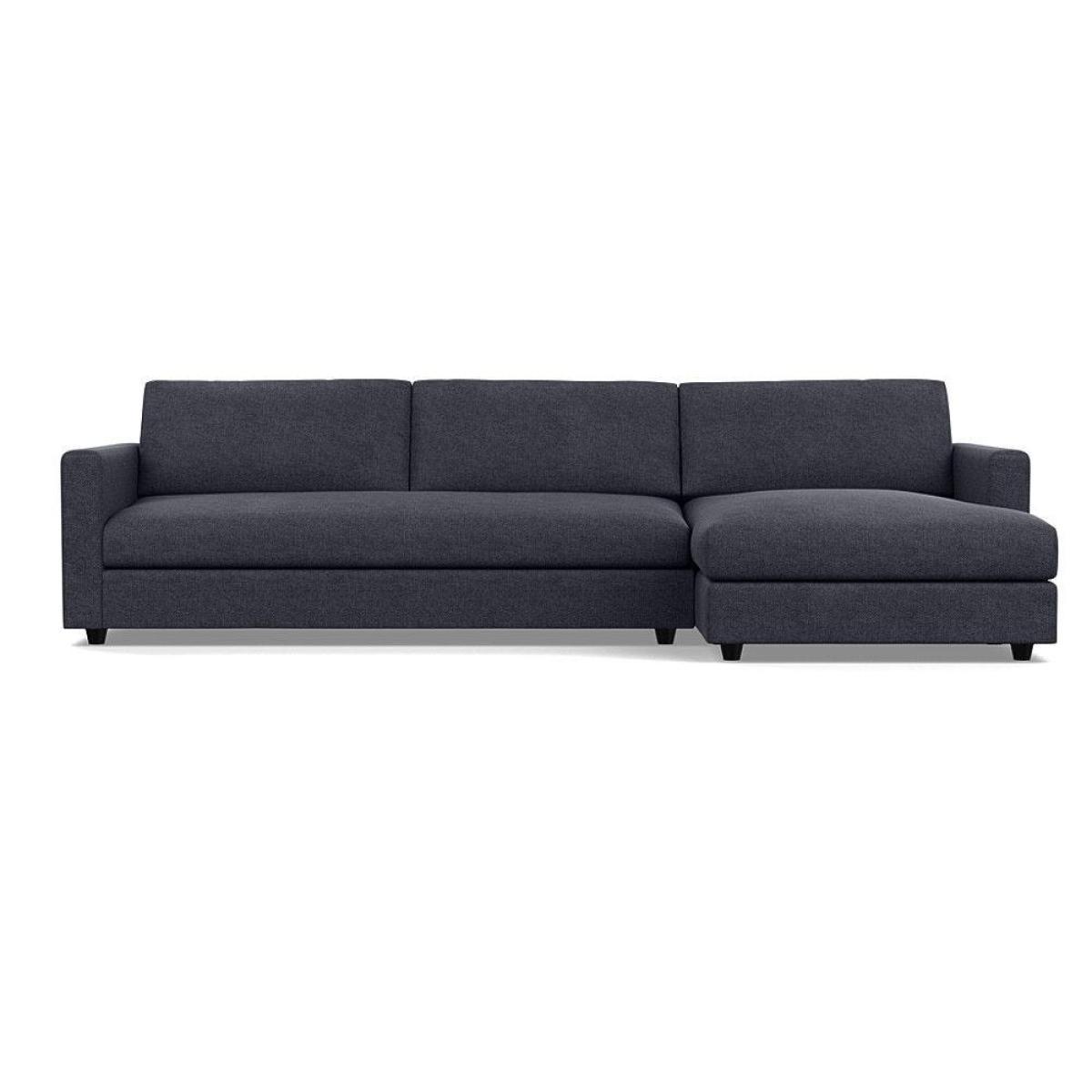 Heal's Nimbus II 4 Seater RHF Corner Sofa Melton Wool Red Oxide Black Feet - Heal's UK Furniture – image 8
