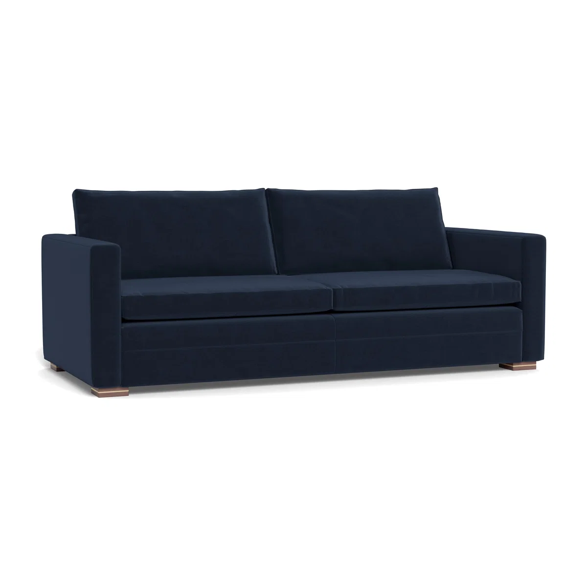 Heal's Palermo 4 Seater Sofa Stonewash Leather Vintage Green 278 Walnut Feet - Heal's UK Furniture – image 1