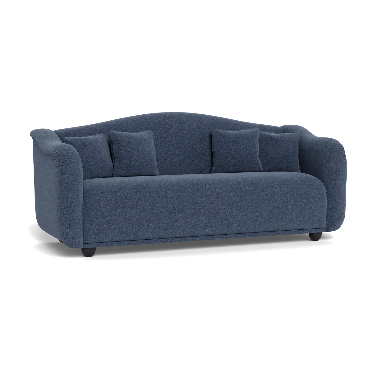 Heal's Tetbury 4 Seater Sofa Boucle Indigo Black Beech Feet – image 1
