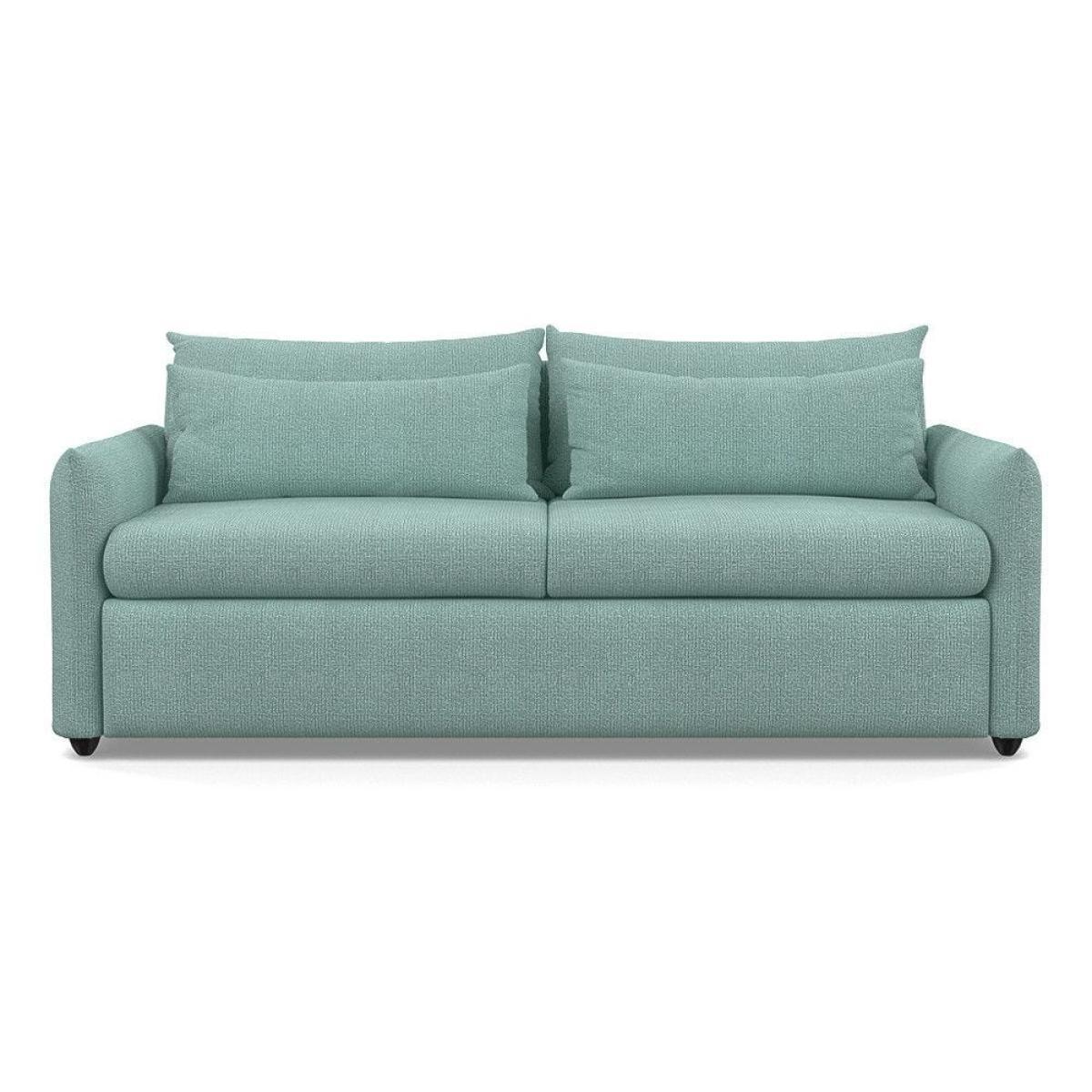 Heal's Pillow 4 Seater Sofa Velvet Teal Natural Feet - Heal's UK Furniture – image 14