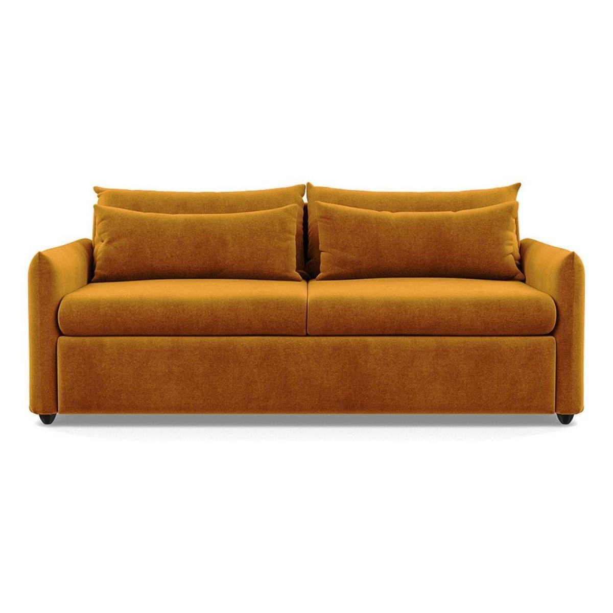 Heal's Pillow 4 Seater Sofa Velvet Teal Natural Feet - Heal's UK Furniture – image 45