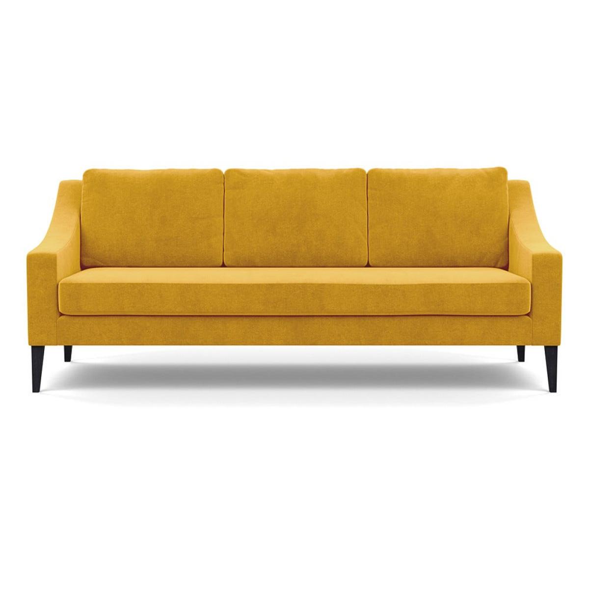 Heal's Richmond 4 Seater Sofa Smart Luxe Velvet Canary Black Feet – image 2