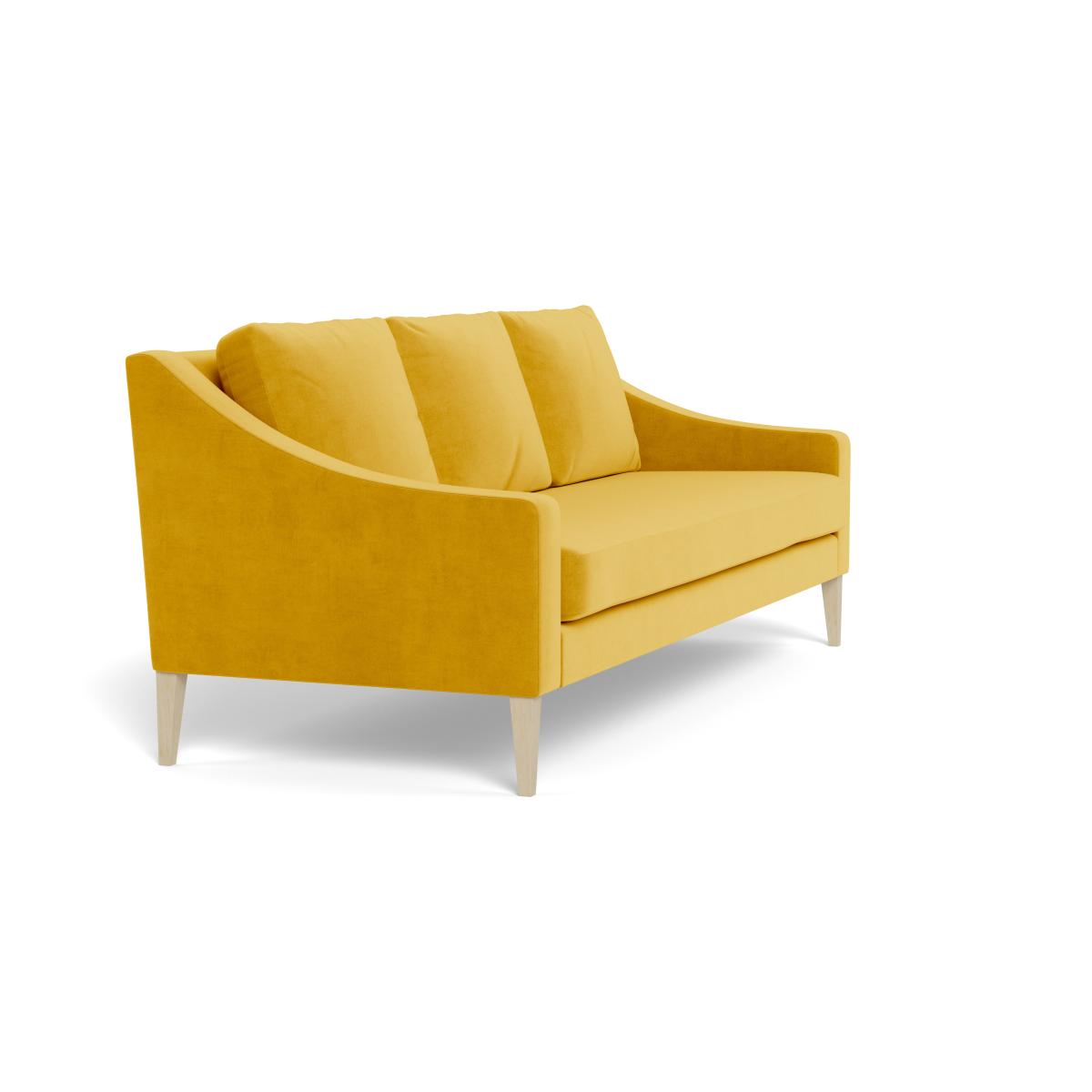 Heal's Richmond 4 Seater Sofa Smart Luxe Velvet Canary Black Feet – image 3
