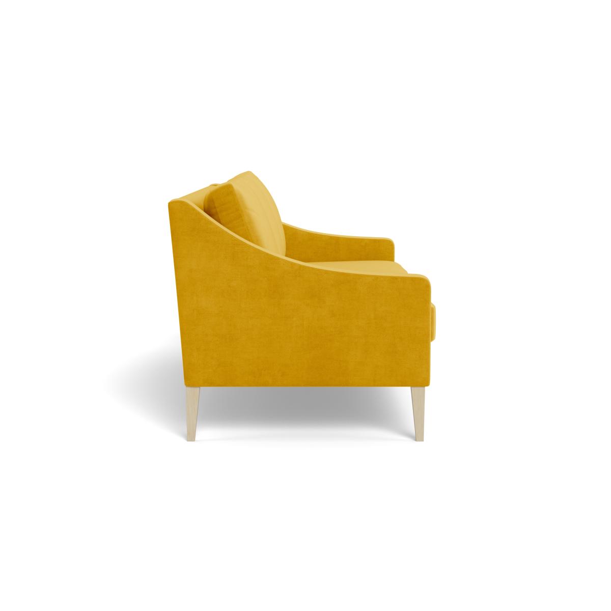 Heal's Richmond 4 Seater Sofa Smart Luxe Velvet Canary Black Feet – image 4