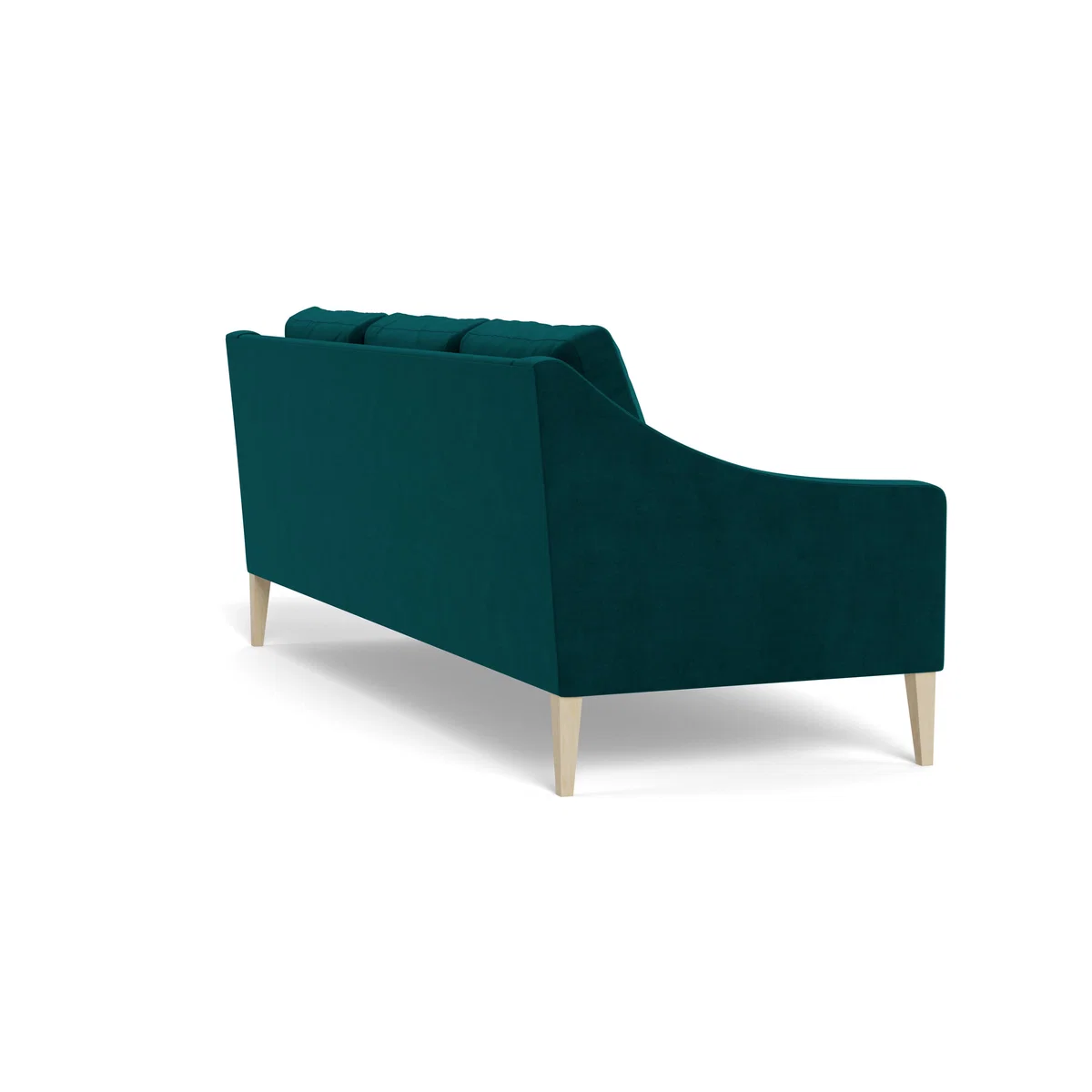 Heal's Richmond 4 Seater Sofa Smart Luxe Velvet Ocean Natural Ash Feet – image 5