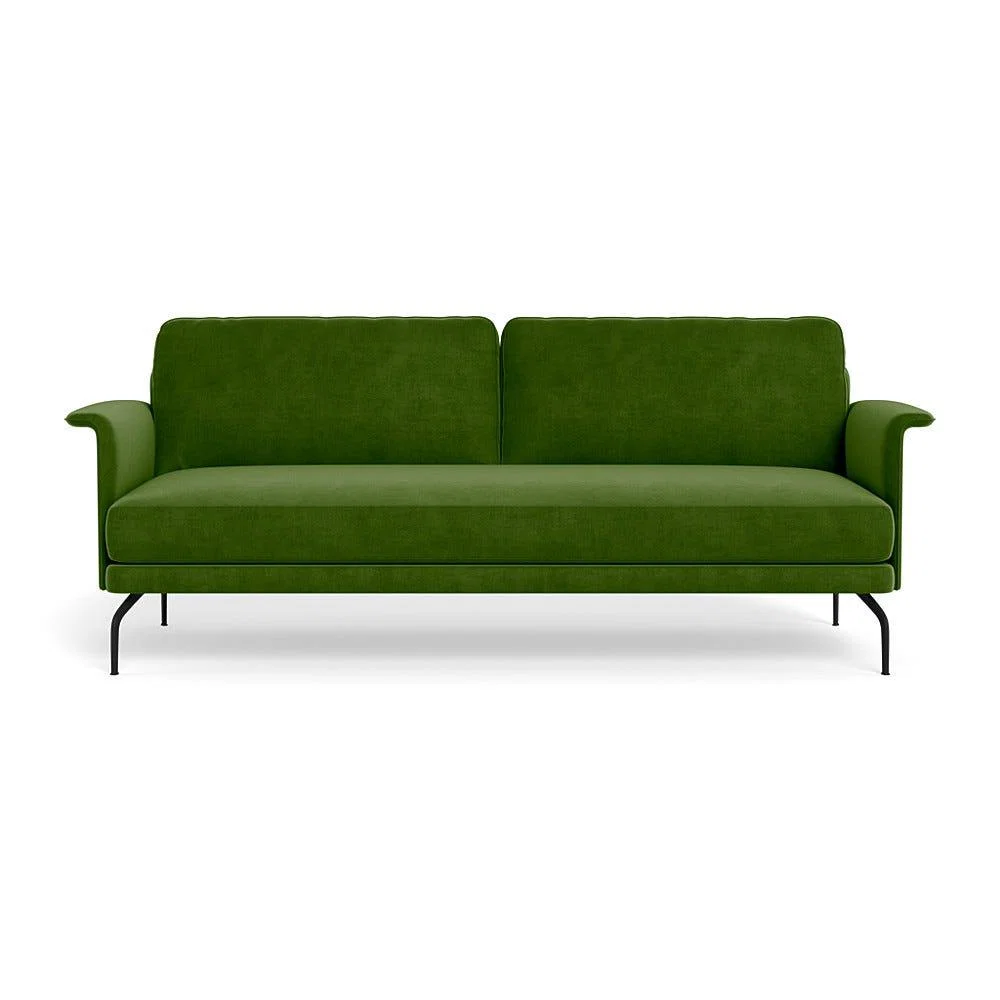 Heal's Iver 4 Seater Sofa Smart Luxe Velvet Grass Black Feet – image 2
