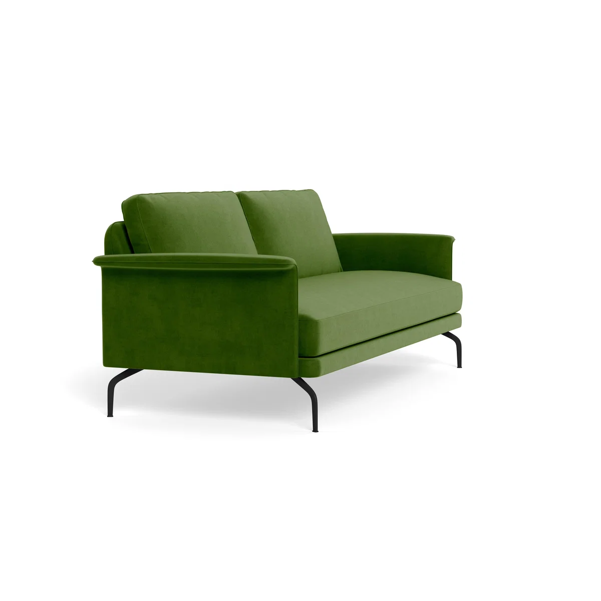 Heal's Iver 4 Seater Sofa Smart Luxe Velvet Grass Black Feet – image 3