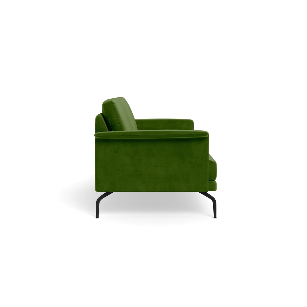 Heal's Iver 4 Seater Sofa Smart Luxe Velvet Grass Black Feet – image 4