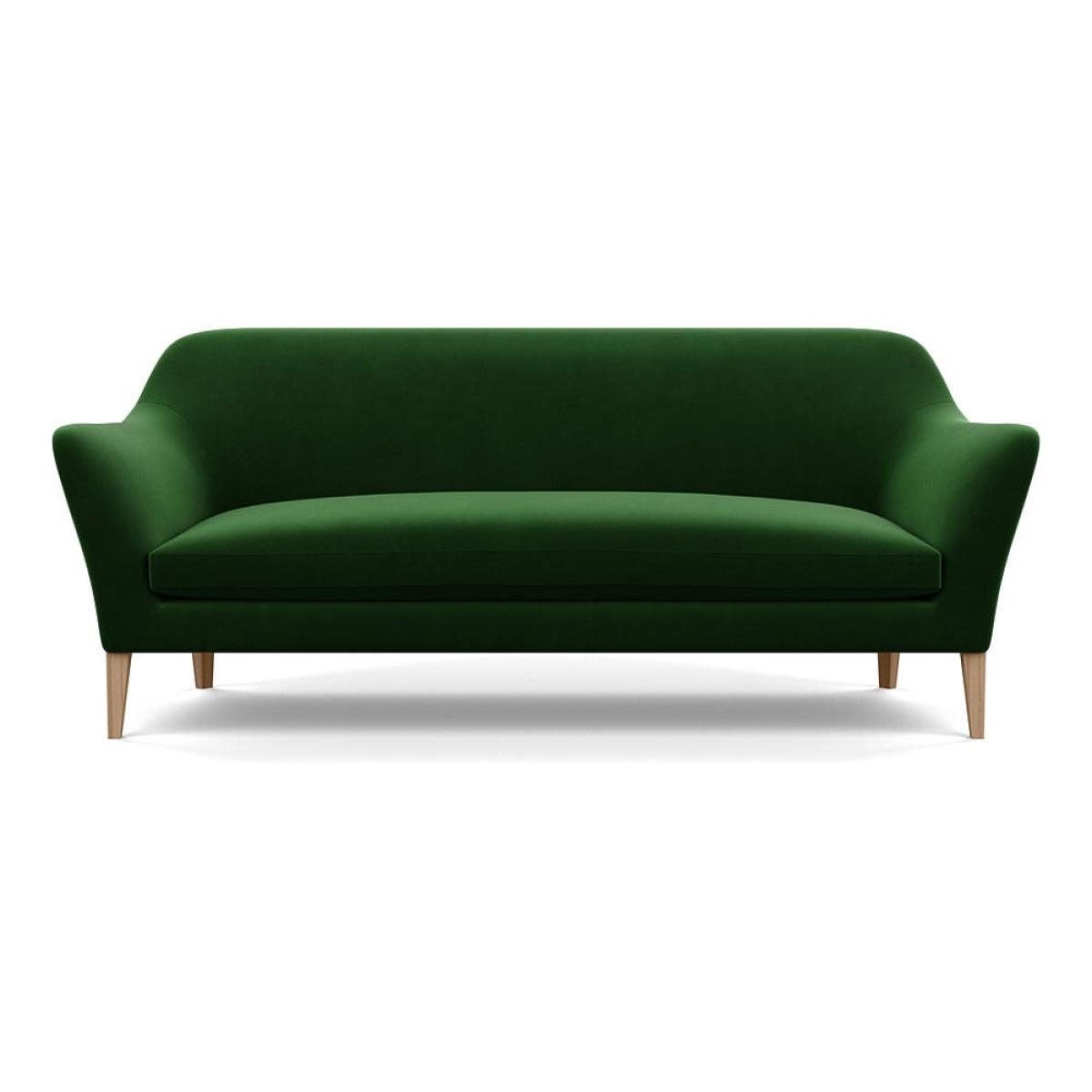 Heal's Wallis 4 Seater Sofa Smart Velvet Forest Stained Oak Feet – image 2