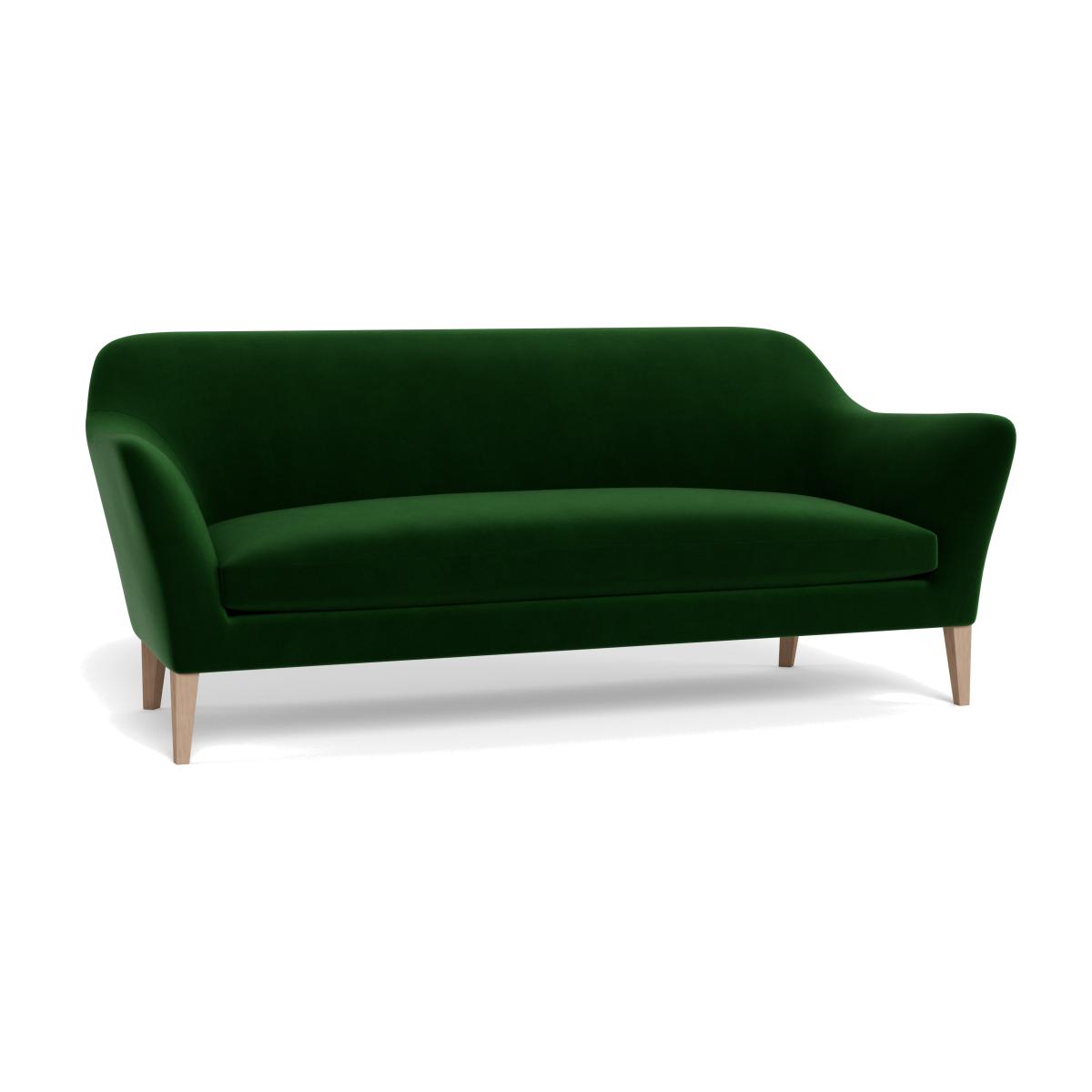 Heal's Wallis 4 Seater Sofa Smart Velvet Forest Stained Oak Feet – image 1