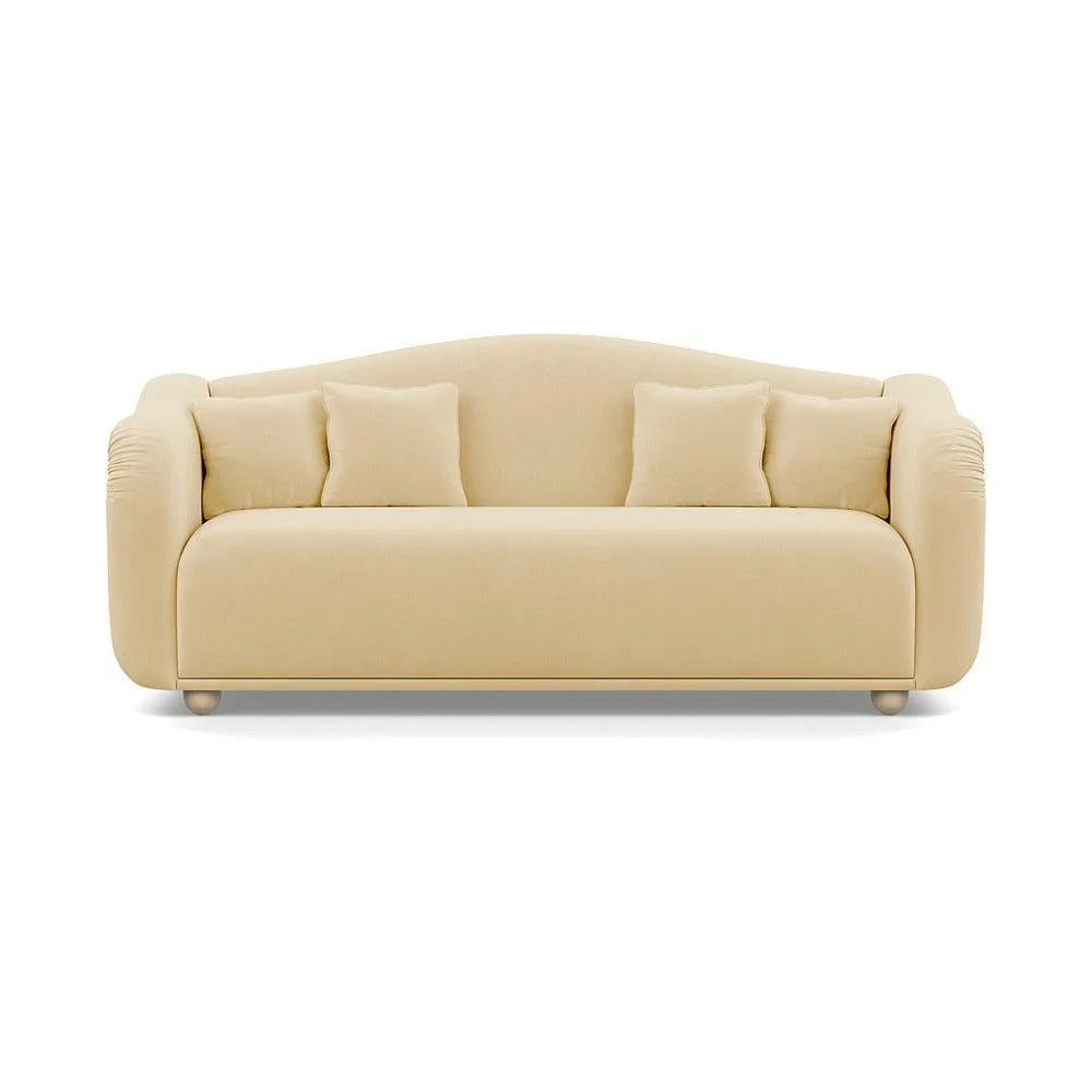 Heal's Tetbury 4 Seater Sofa Smart Luxe Velvet Biscuit Natural Beech Feet – image 2