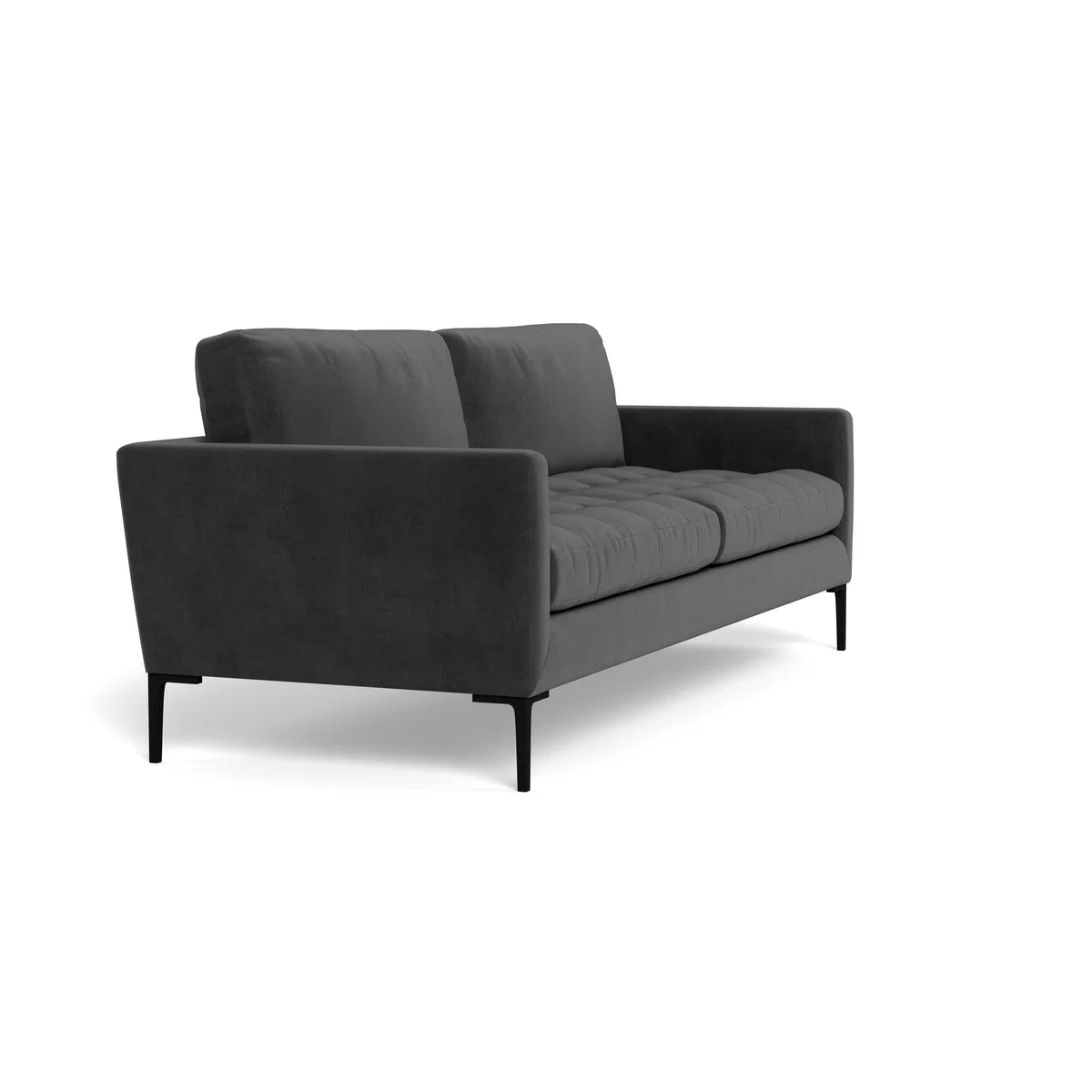 Heal's Eton 4 Seater Sofa Smart Luxe Velvet Nickel Brass Feet - Heal's UK Furniture – image 2