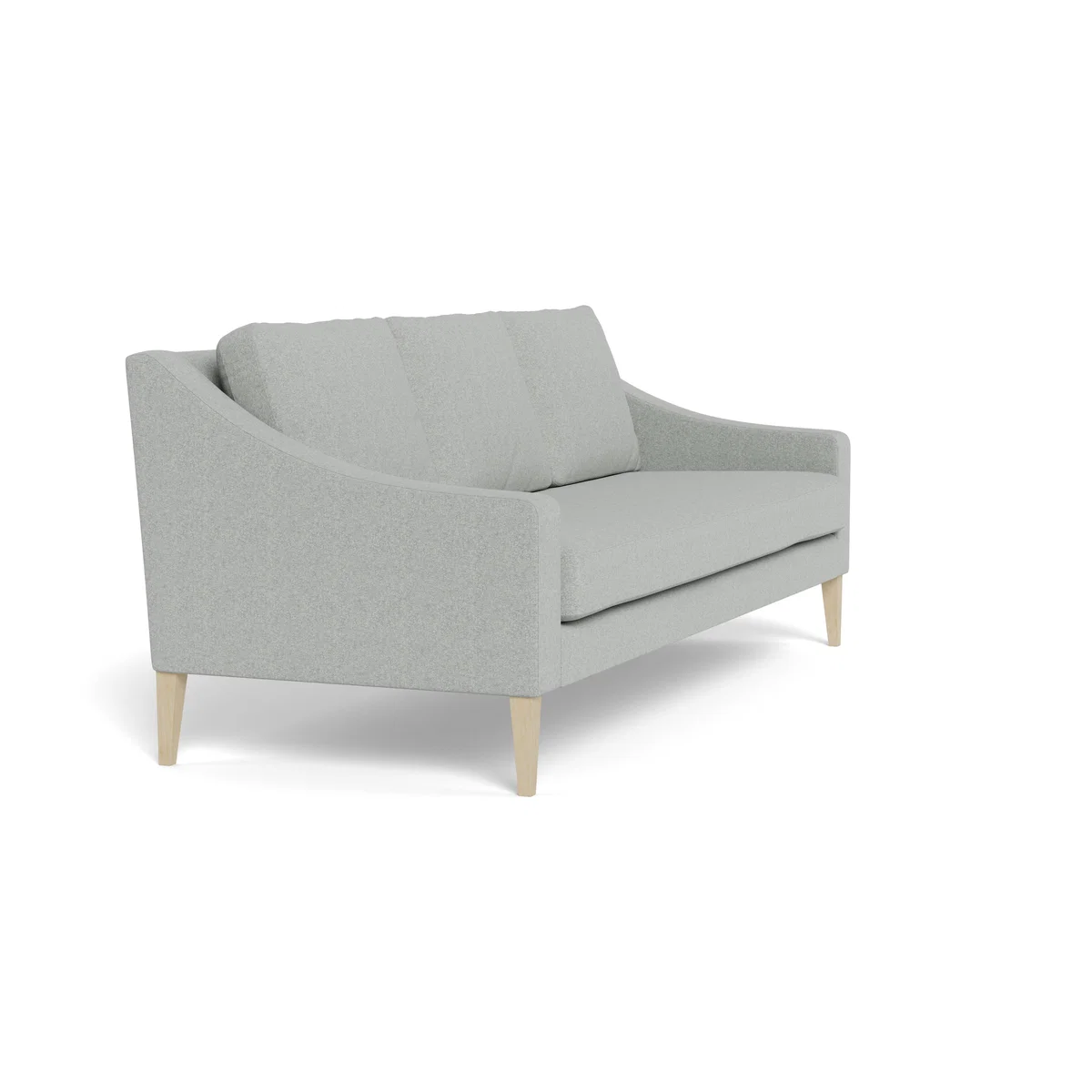 Heal's Richmond 4 Seater Sofa Melton Wool Limestone Black Feet – image 3