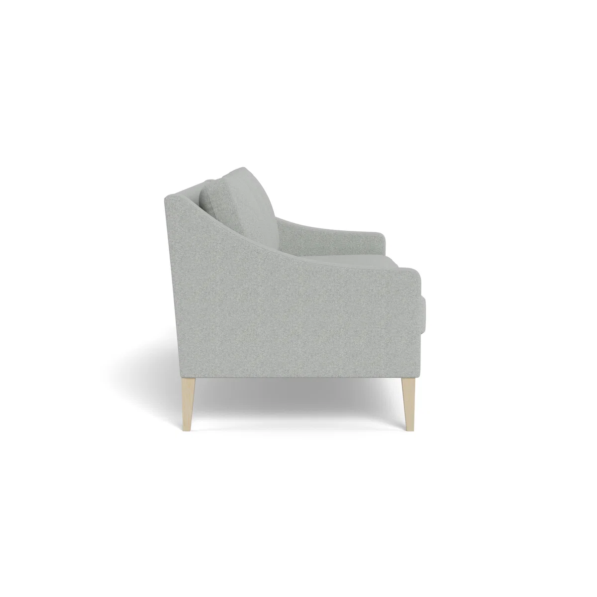 Heal's Richmond 4 Seater Sofa Melton Wool Limestone Black Feet – image 4