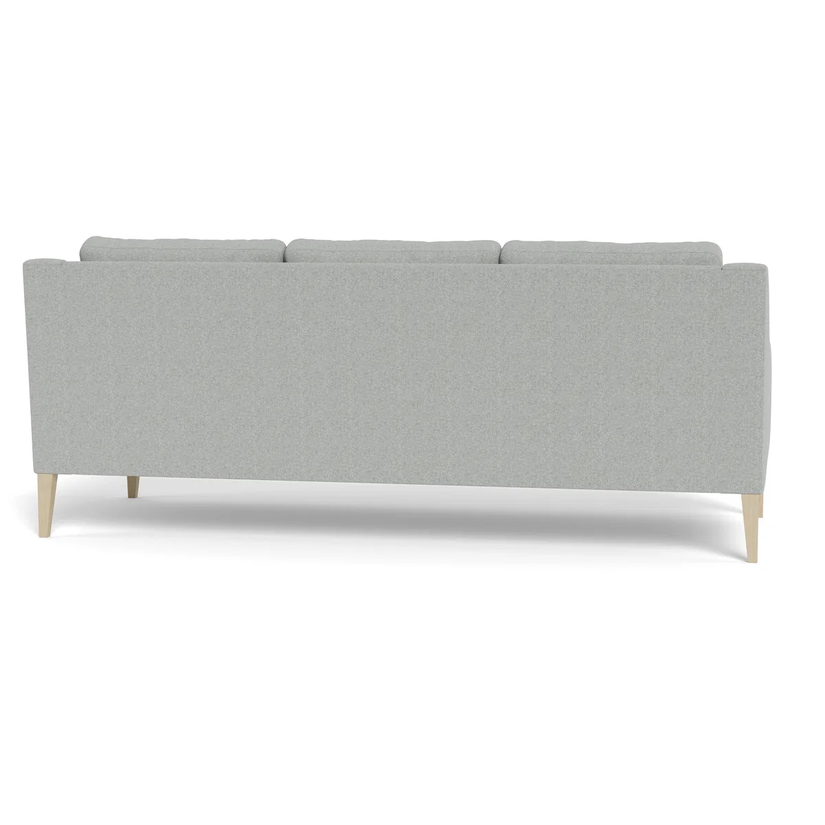 Heal's Richmond 4 Seater Sofa Melton Wool Limestone Black Feet – image 6