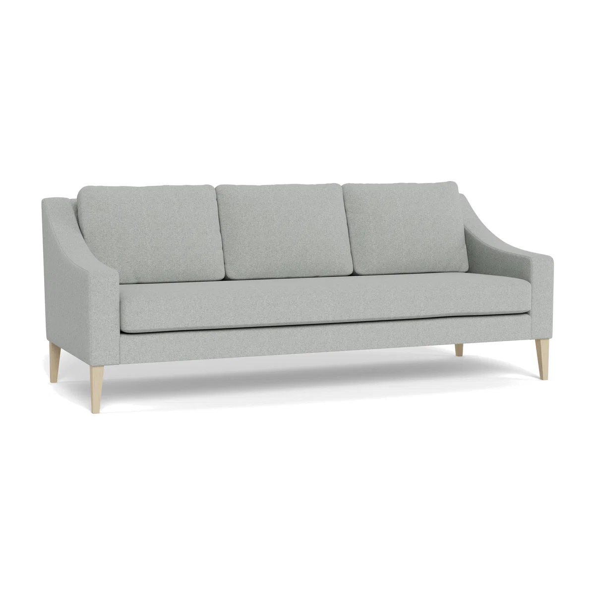 Heal's Richmond 4 Seater Sofa Melton Wool Limestone Black Feet – image 1