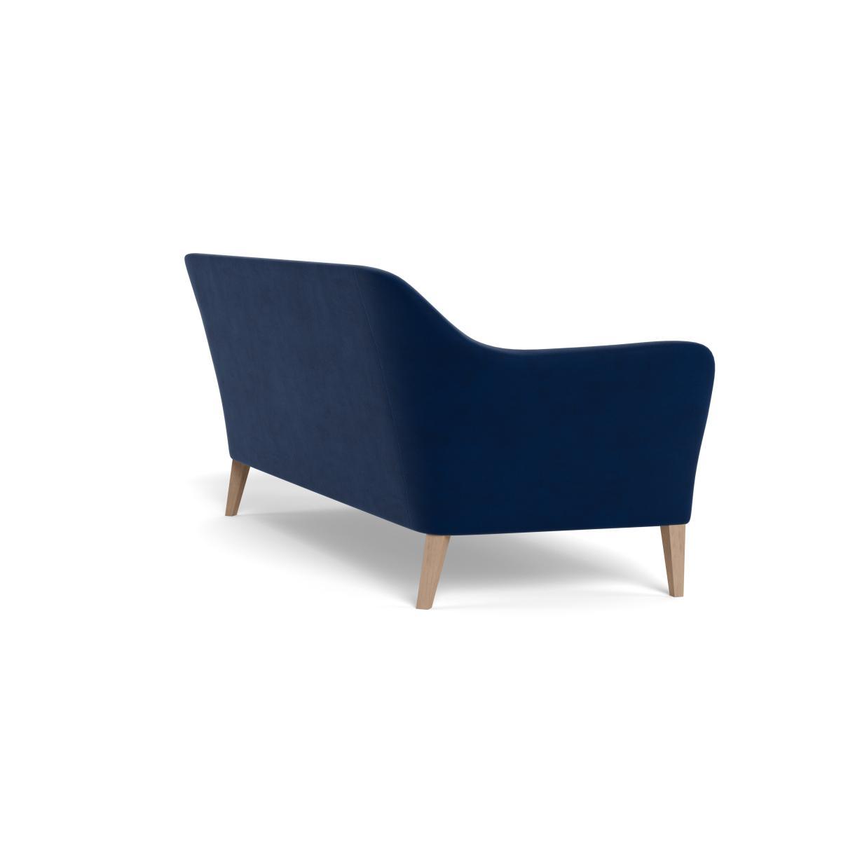 Heal's Wallis 4 Seater Sofa Velvet Midnight Walnut Feet - Heal's UK Furniture – image 4