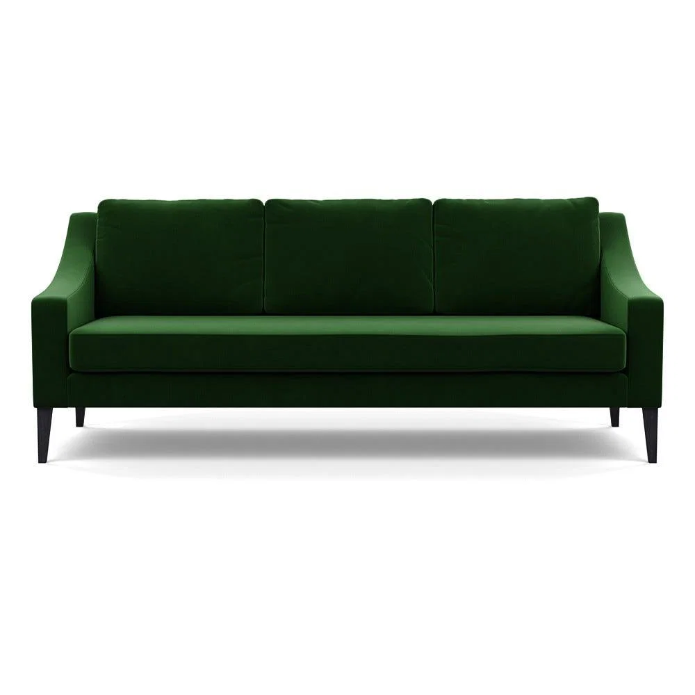 Heal's Richmond 4 Seater Sofa Smart Velvet Forest Black Feet – image 2