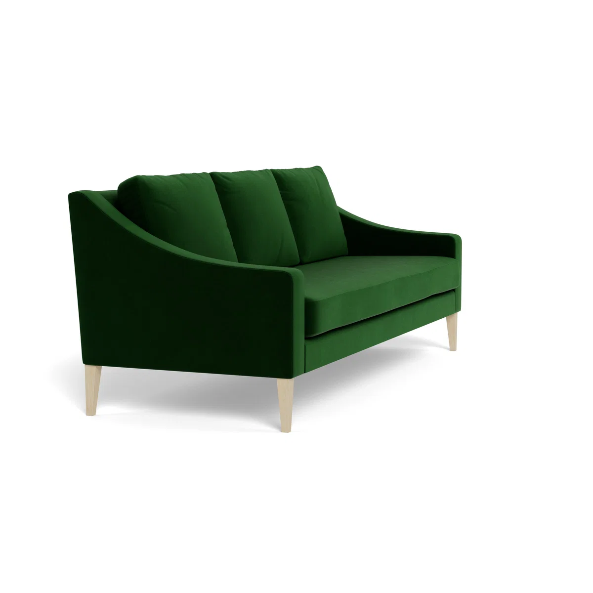 Heal's Richmond 4 Seater Sofa Smart Velvet Forest Black Feet – image 3