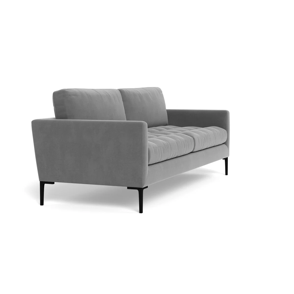 Heal's Eton 4 Seater Sofa Smart Velvet Mercury Black Feet - Heal's UK Furniture – image 2